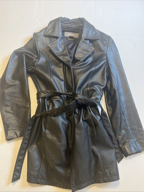 Wilson Jackets & Blazers - Wilson’s Leather Mid Length Belted Black Leather Jacket L Thinsulate